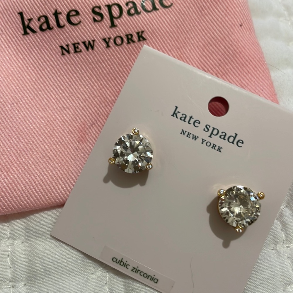 Authentic Kate Spade CZ stud earrings